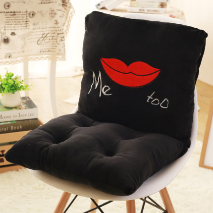 连体坐垫靠垫一体办公室椅垫地板加厚学生座垫餐椅板凳子屁股垫子