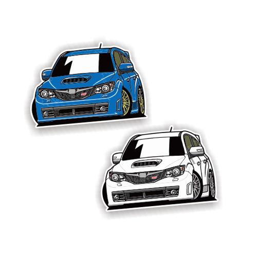 汉魂贴纸适用于斯巴鲁翼豹WRX (GRB)汽车卡通反光车贴定制 7387
