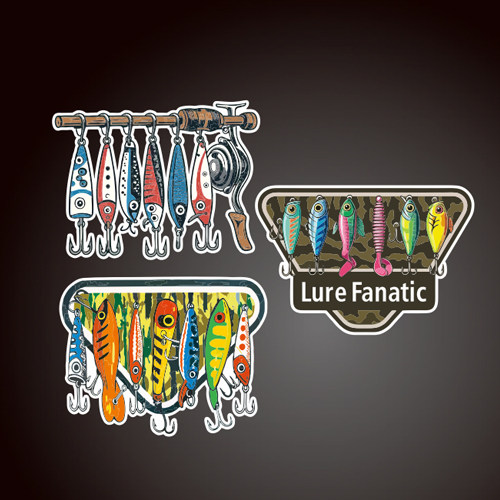 汉魂贴纸适用路亚拟饵路亚汽车反光车贴路亚热爱者贴纸8151