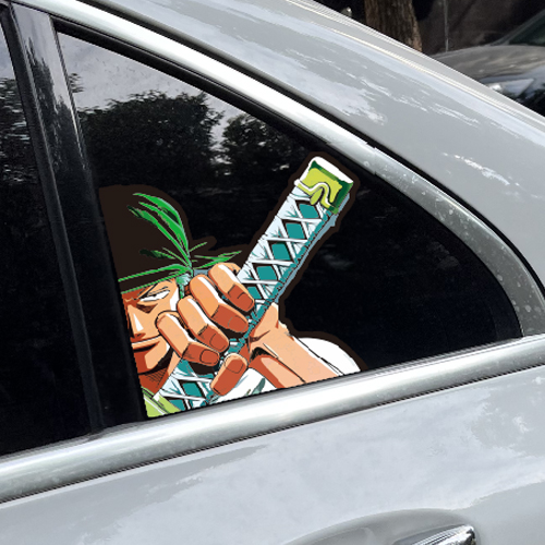 汉魂贴纸适用于海贼王索隆路飞行李笔记本电脑偷看挡划痕贴纸5807