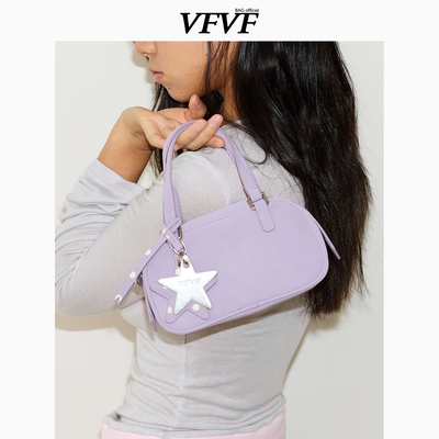 VFVF紫色手提波士顿包