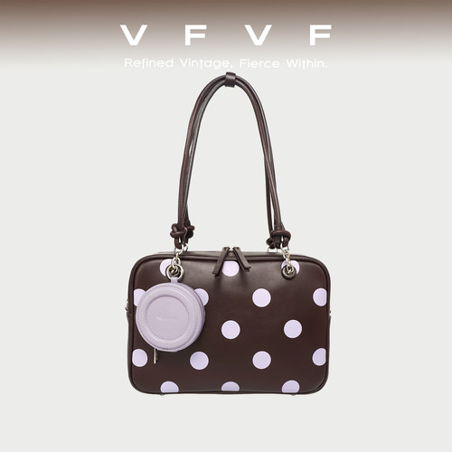 VFVF波点大容量小方包单肩通勤包