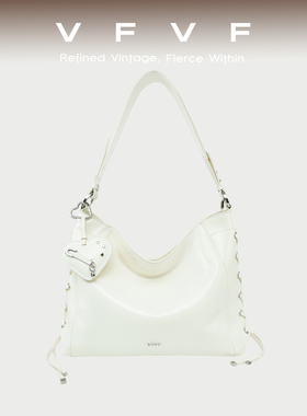 VFVF白色单肩腋下包编织hobo包斜挎托特包高级感通勤包女2026新款