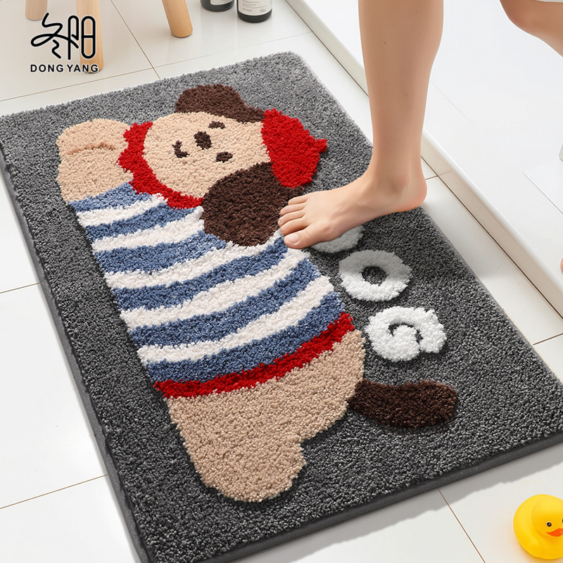 浴室门口吸水地垫家用可爱卡通
