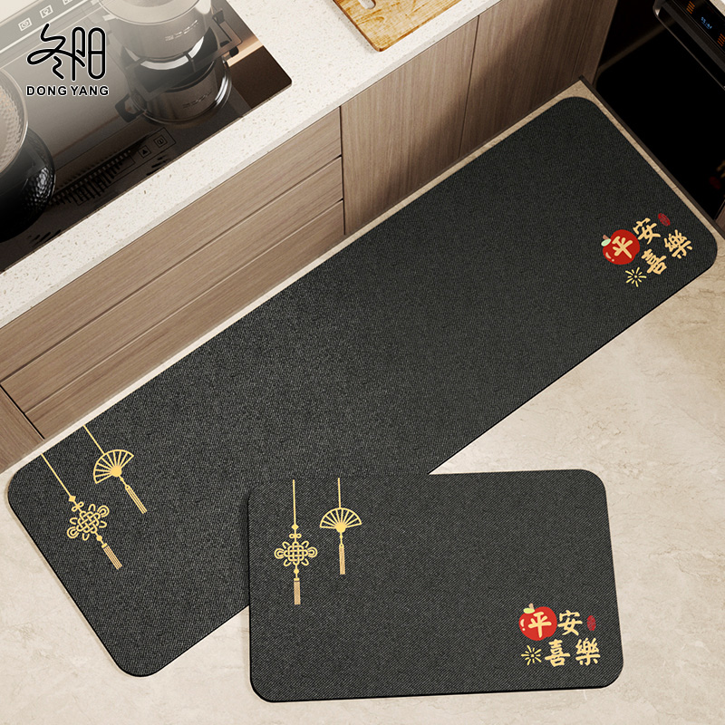 厨房防滑防油地垫2025新款硅藻泥