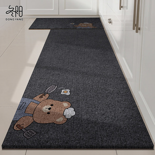 厨房地垫防滑防油可擦免洗专用脚垫防水耐脏长条垫子吸水转角地毯