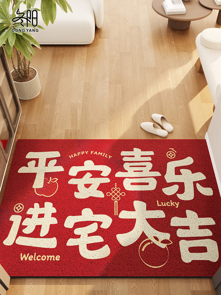 地板垫入口门垫入口门专用红色防滑脚垫室内家用2025新线圈地毯