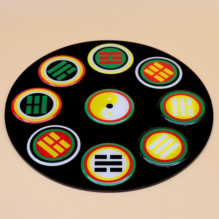 22公分单面万字福卦爻后天八卦五龙盘黄白红绿黑五行阵太极墙,家居饰品,国学摆件,淘宝优惠券,粉丝福利购,淘宝优惠卷