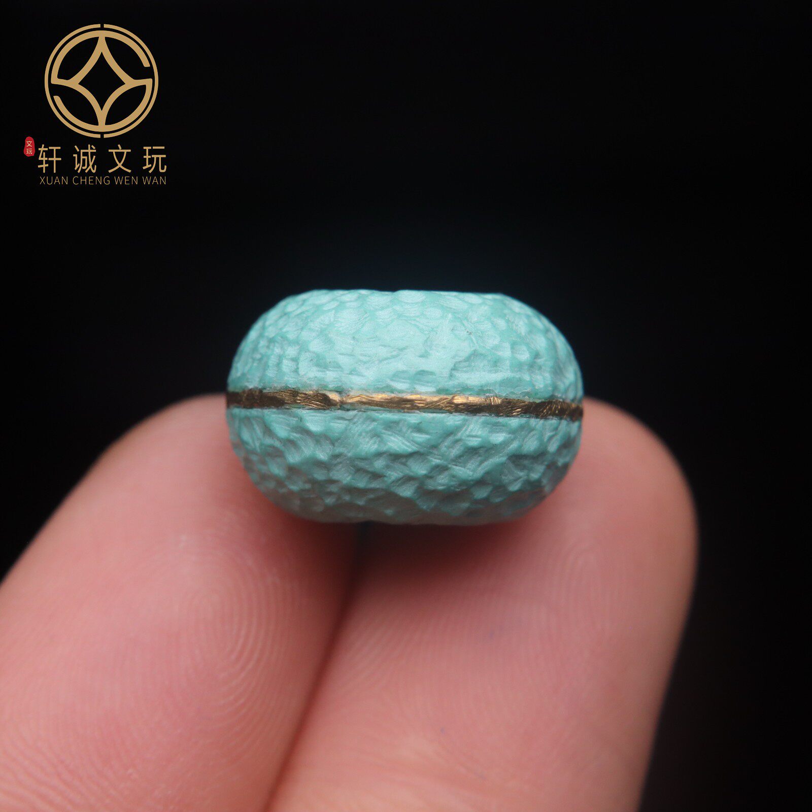 优化高瓷绿松石镶嵌搓金平安扣面包圈桶珠蒙松散珠手串108diy配饰
