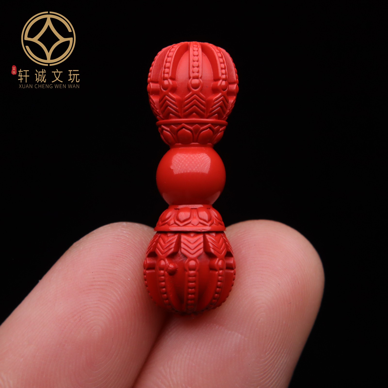 天然朱砂金刚杵通孔桶珠散珠DIY手串项链配饰配珠配件饰品吊坠