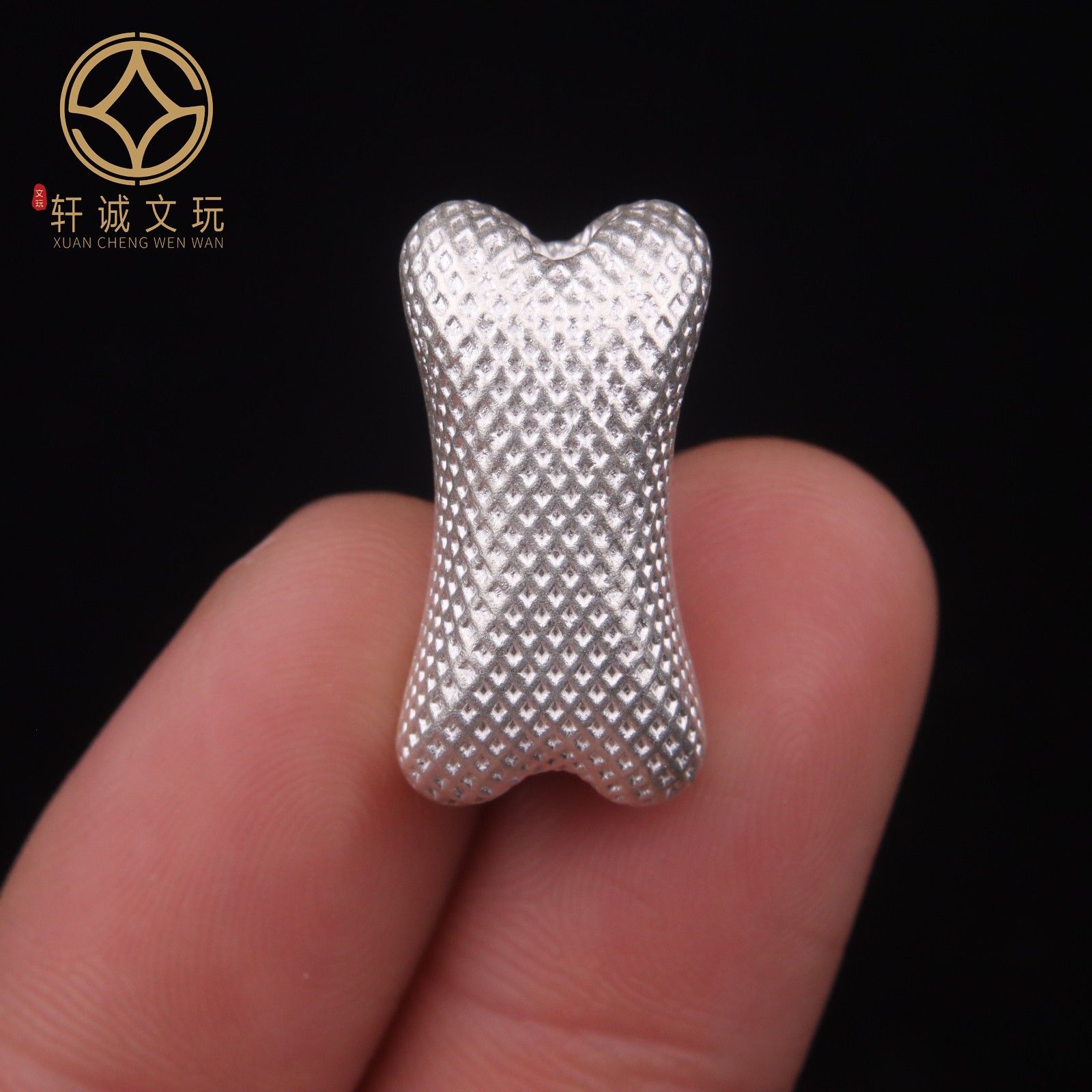 12MM骨头桶珠999足银老型diy配件文玩配饰转运单珠散珠手串配珠