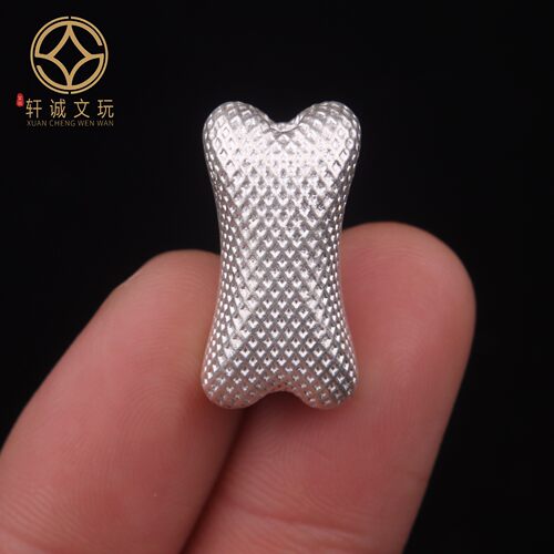 12MM骨头桶珠999足银老型diy配件文玩配饰转运单珠散珠手串配珠