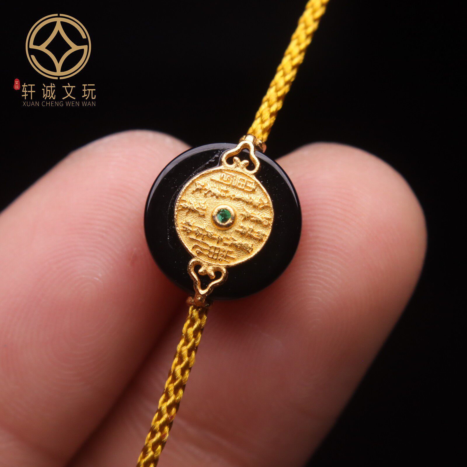 原创银镀金天然黑曜石背云桶珠星月金刚菩提108长串配饰配件饰品