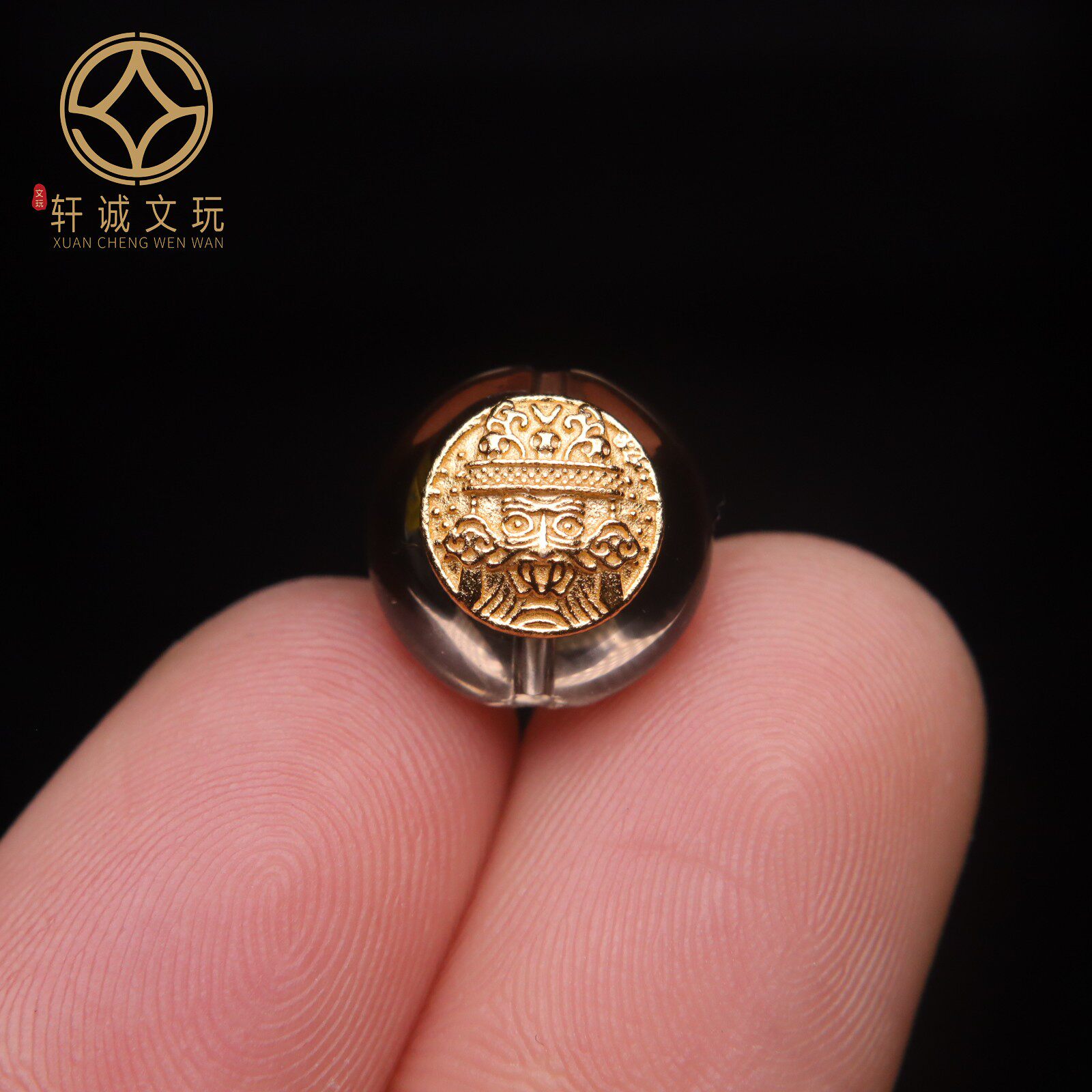 天然银镀金配件茶水晶镶嵌扎基拉姆隔珠散珠圆珠DIY文玩配饰配件