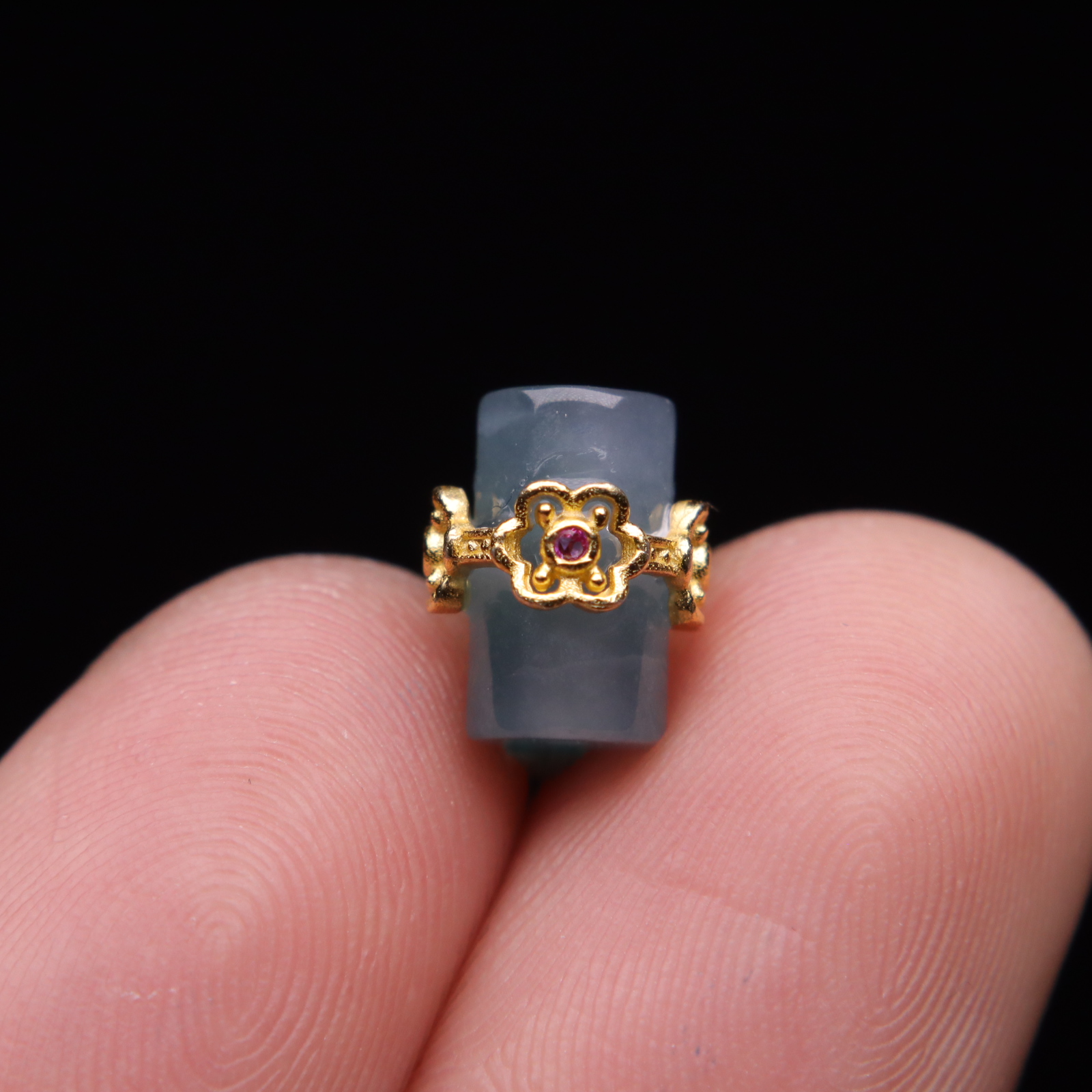 原创银镀金花天然翡翠桶珠散珠108长串配饰配件手串手链饰品配珠