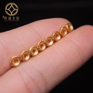 原创纯银925镀金六字真言隔片垫片隔珠长串手工串珠diy文玩配饰