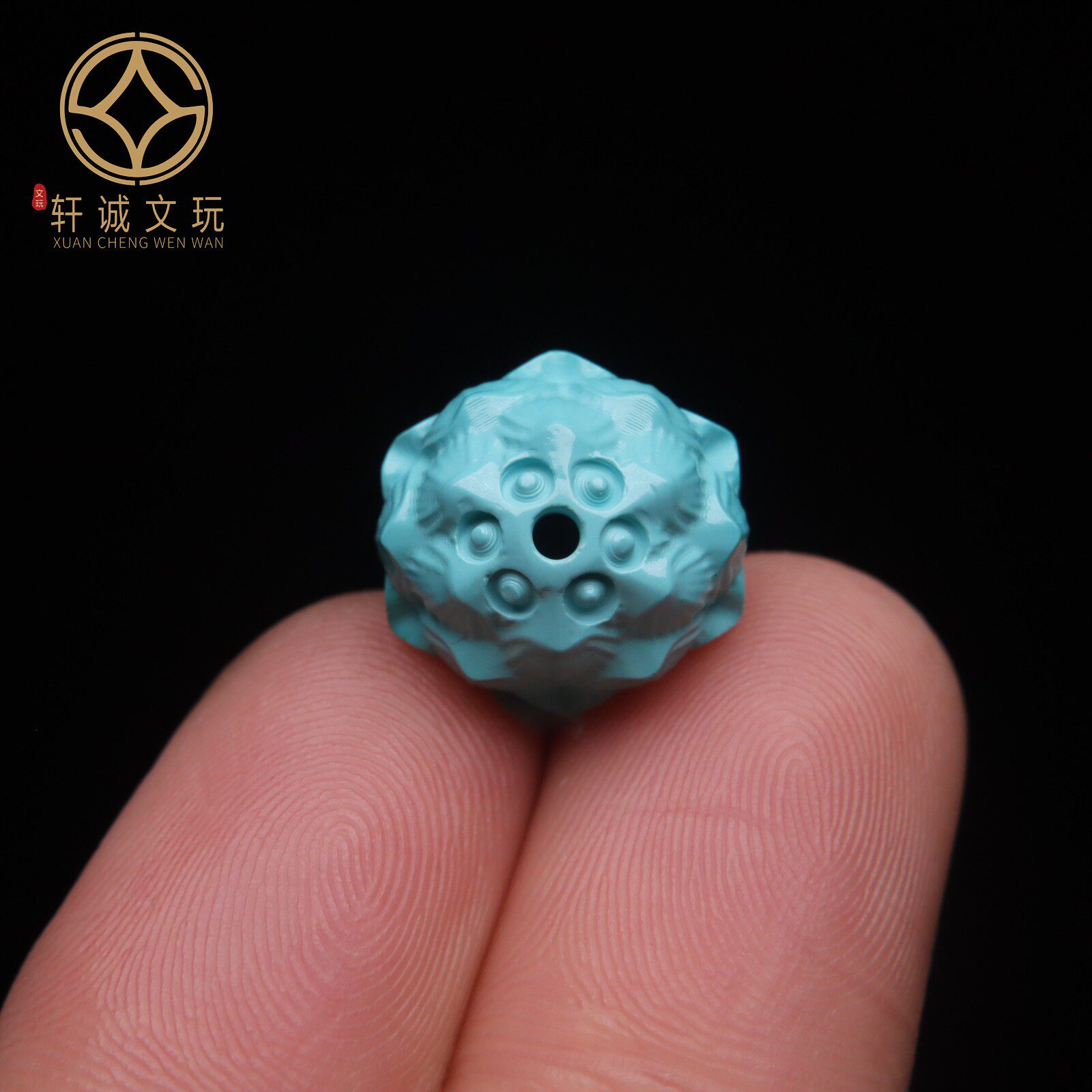 优化高瓷绿松石果绿白蓝莲花蒙松散珠手串手持手链108diy配饰