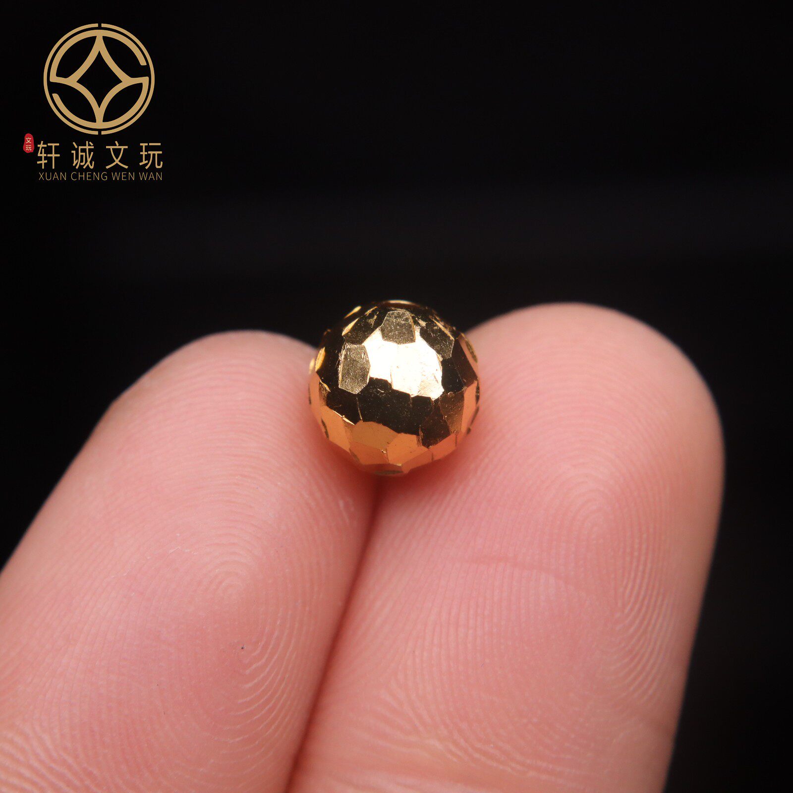 原创足银925切面刻面钻石面顶腰珠隔珠菩提手串圆珠diy文玩配饰