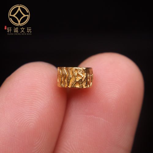 原创足银925银镀金树桩墩子跑环隔片隔珠手串手链diy文玩配珠配饰