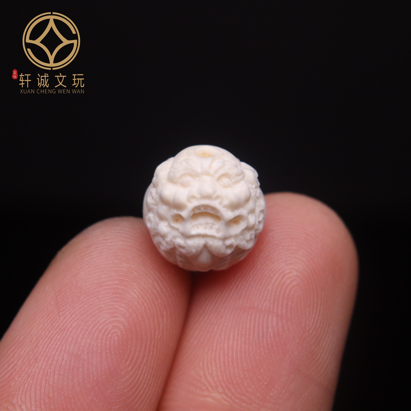 天然猛犸牙貔貅兽圆珠隔珠散珠珠子DIY文玩配饰手串手链配件配珠