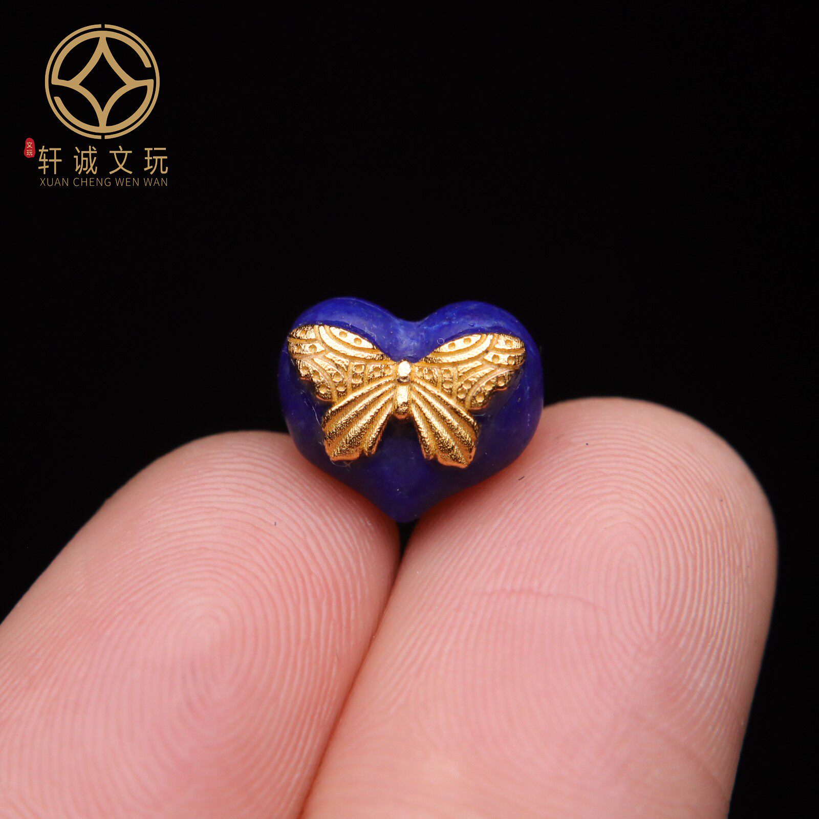 原创s925银镀金桃心屁桃蝴蝶桶珠隔珠手链配件diy配饰饰品配珠件