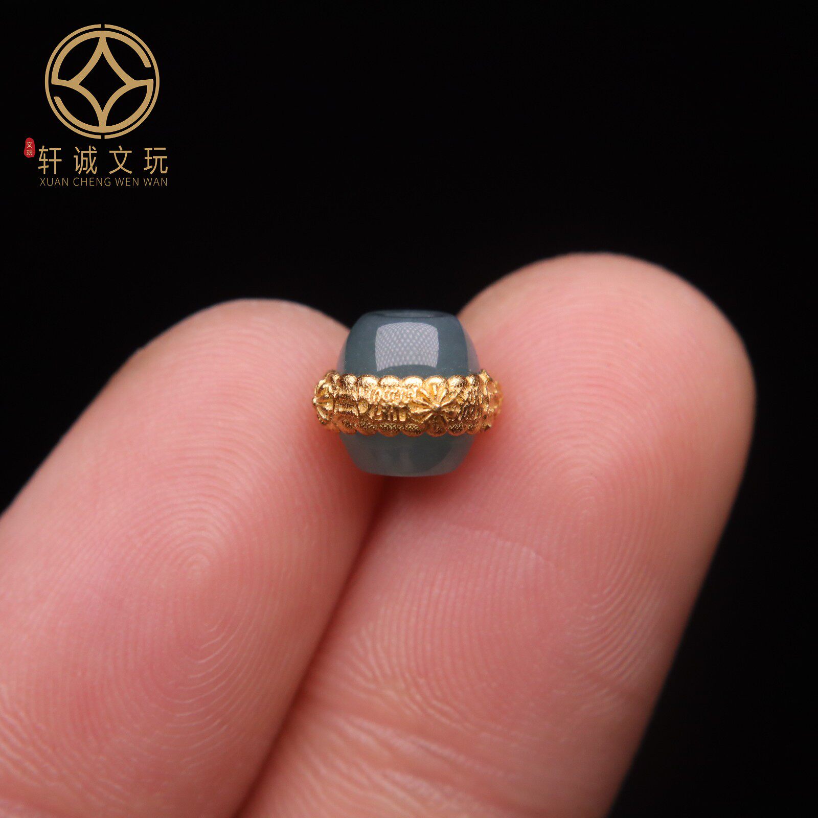 原创925银镀金翡翠桶珠腰珠隔珠手工串珠编绳diy文玩配饰配珠