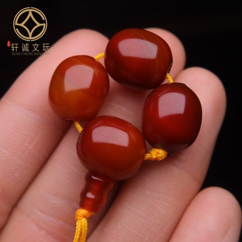 保真凉山满肉满色南红玛瑙套装桶珠配珠散珠DIY配饰文玩新品配件