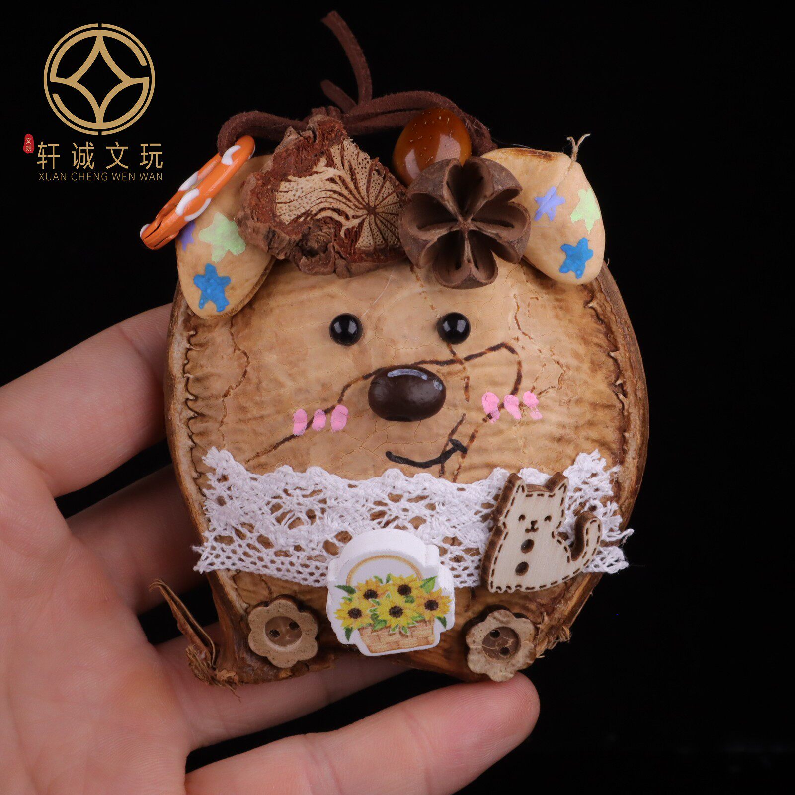 原创豆荚娃娃成品包挂件云南手工diy可爱萌治愈豆荚娃娃文玩装饰