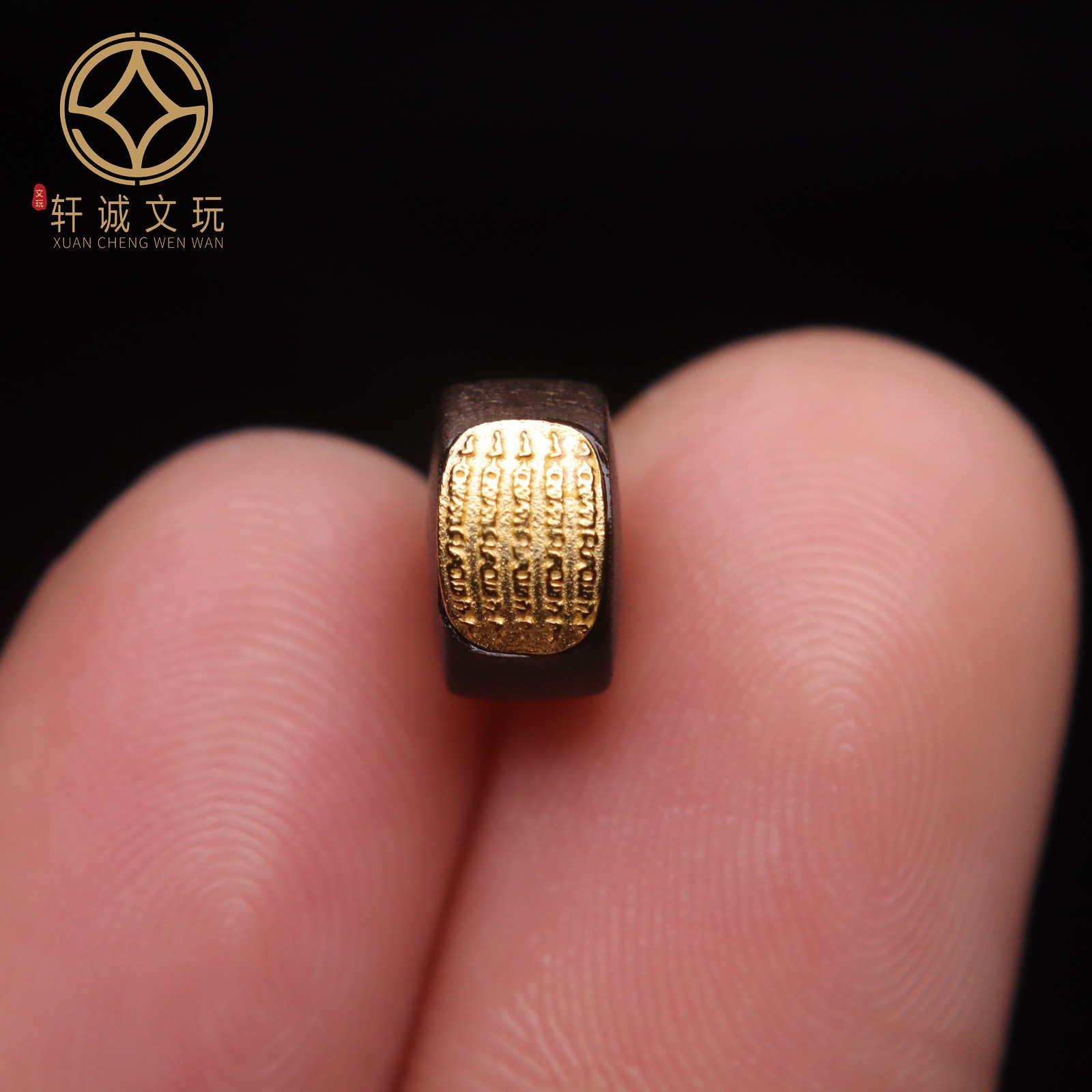 原创S925银镀金天然沉香木桶珠镶嵌五条金纹隔片隔珠散珠DIY配饰