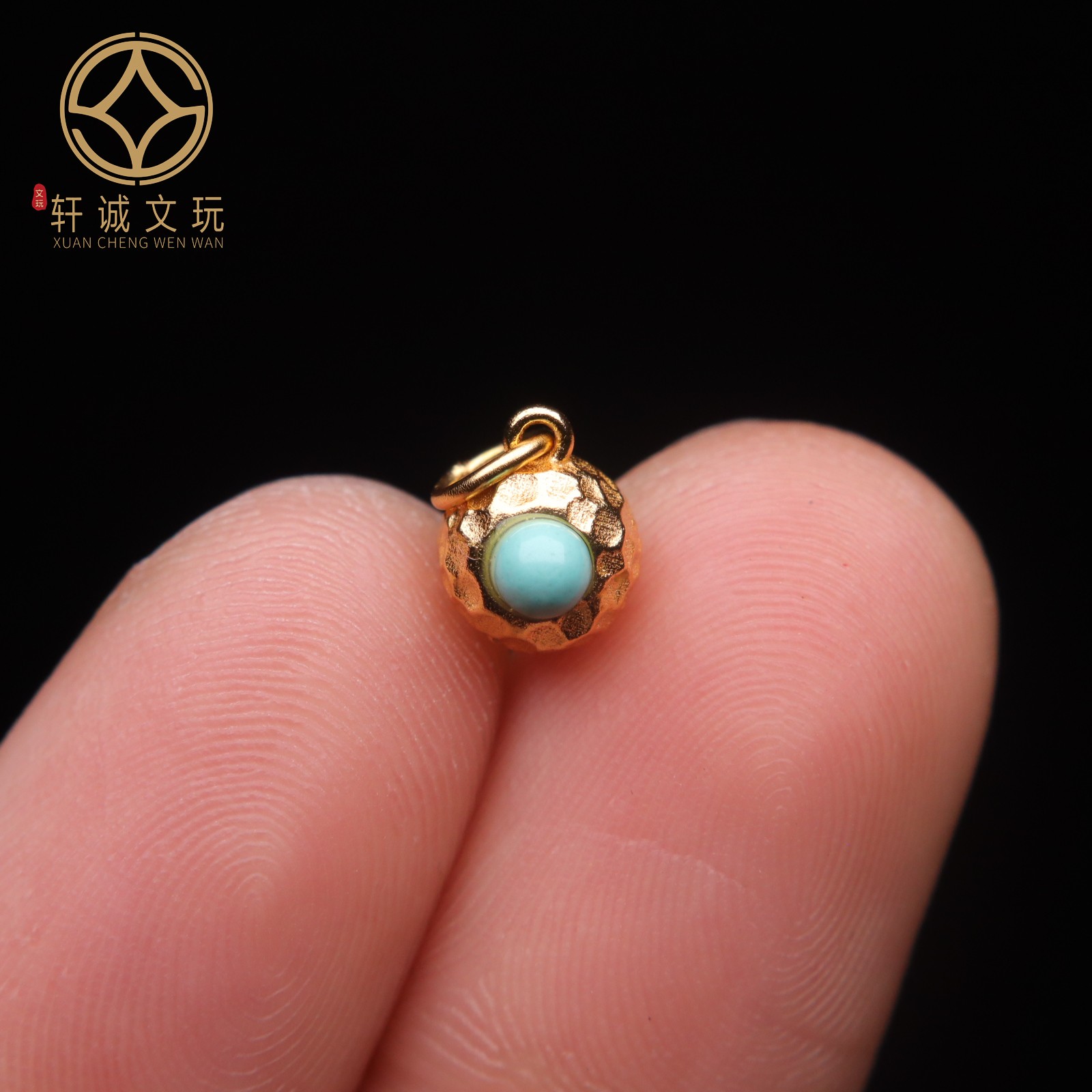 原创925银镀金镶嵌扎基拉姆卡子隔珠手工串珠编绳diy文玩配饰珠