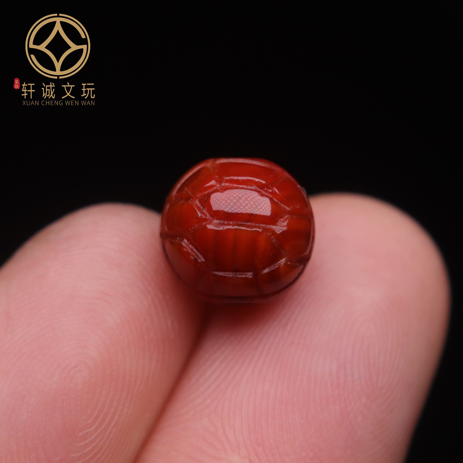保真凉山满肉满色南红玛瑙富甲天下桶珠鼓珠散珠DIY配饰新品
