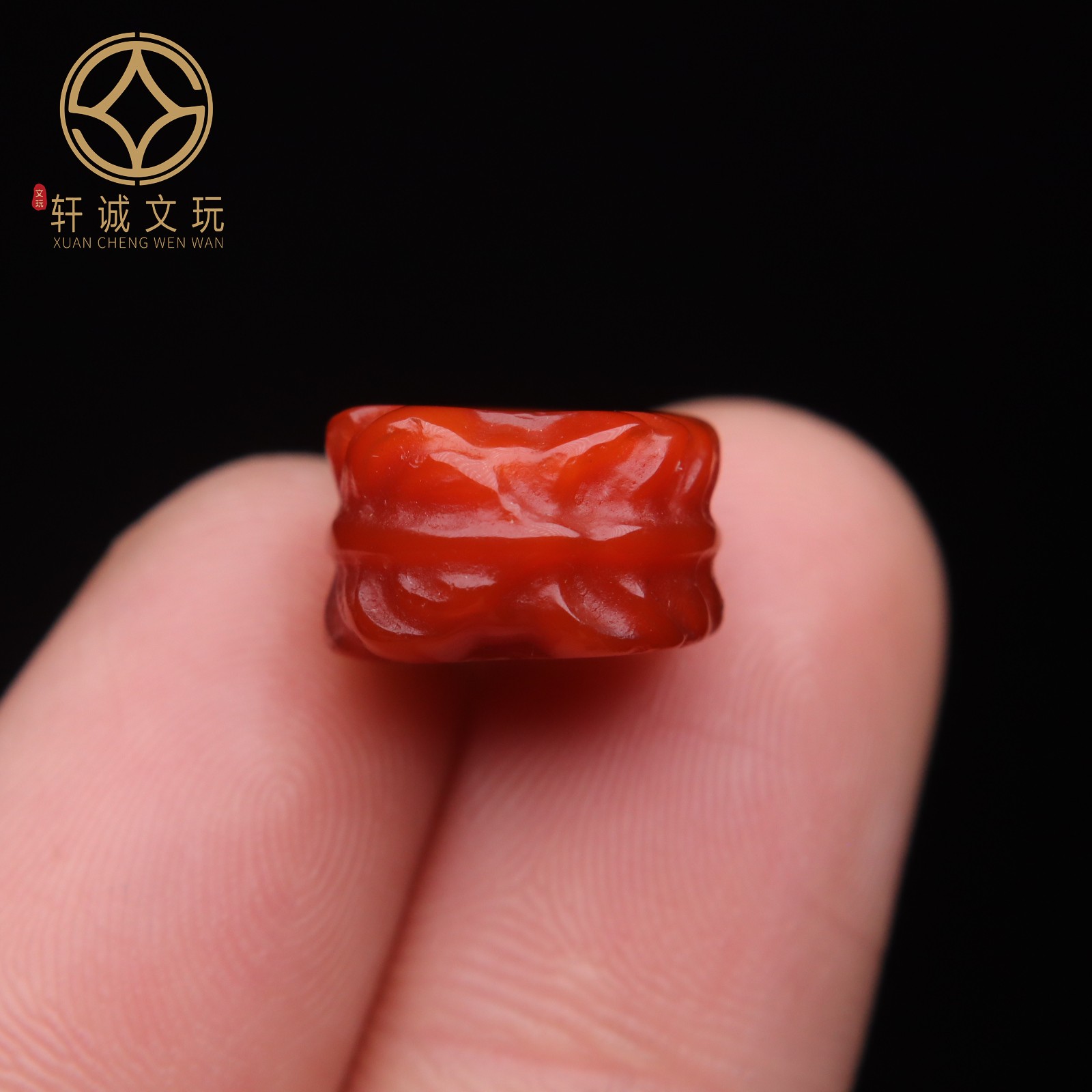 保真凉山满肉满色南红玛瑙羽毛扣鼓珠桶珠算盘珠散珠DIY新品配饰