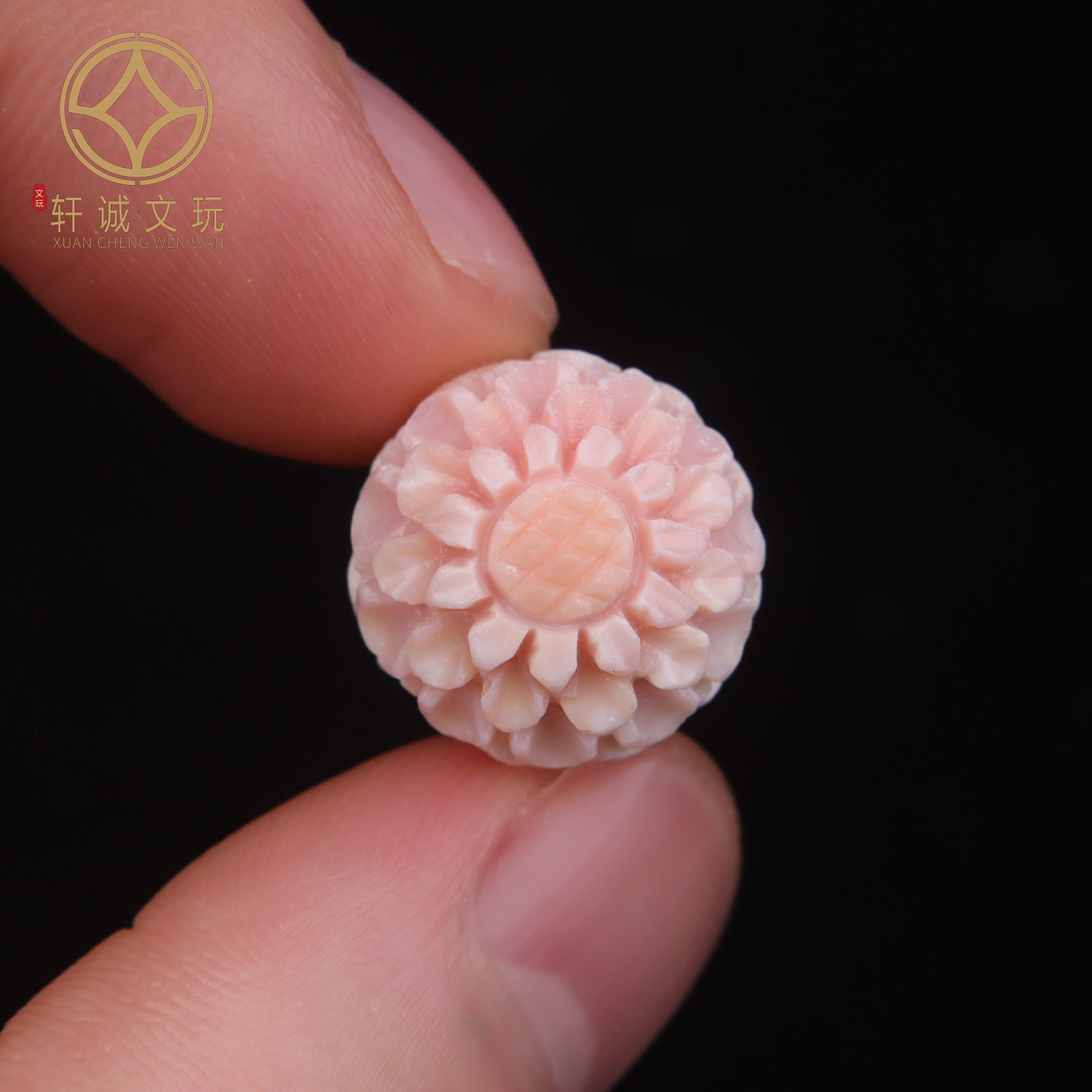 16MM百花绣球天然原矿胭脂螺转运女王贝隔珠配件圆珠配珠配件配饰