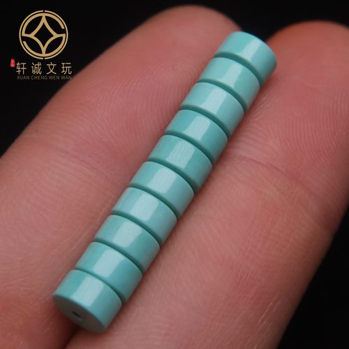 绿松石优化高瓷蒙松精工直切隔片隔珠手平安扣108长串diy配饰配件