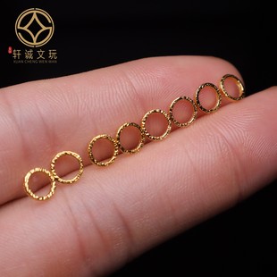 原创纯银925陨石款大孔隔片垫片隔珠长串手工串珠编绳diy文玩配饰