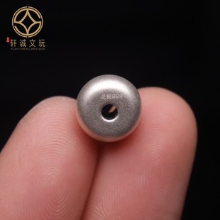 原创足银999墩子隔片桶珠顶腰珠隔珠手串手工串珠编绳diy文玩配饰