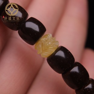 原矿俄料天然琥珀蜜蜡羽毛扣单珠散珠手串diy星月菩提文玩配珠