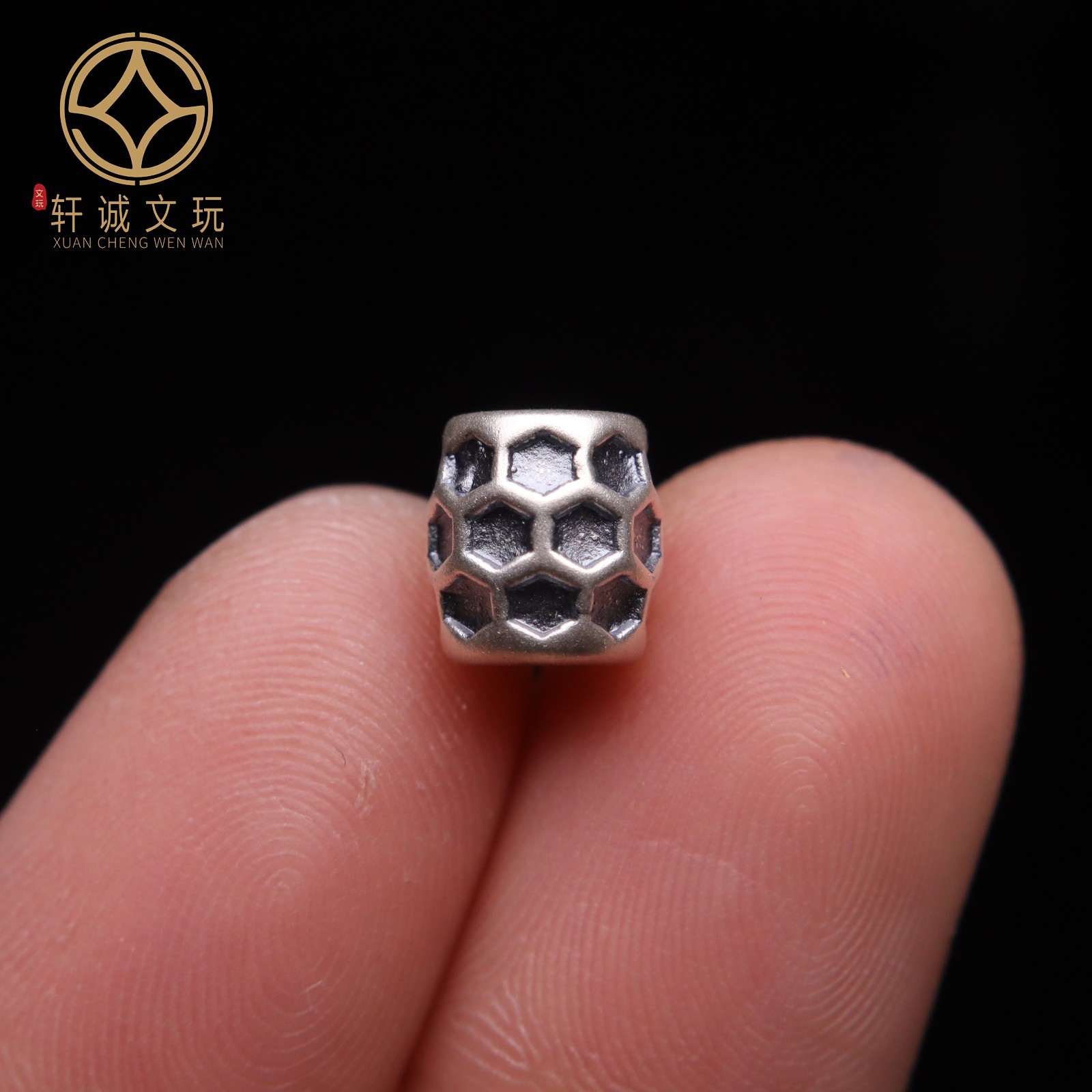 原创足银999老型桶珠顶腰珠隔珠菩提手串手工串珠编绳diy文玩配饰