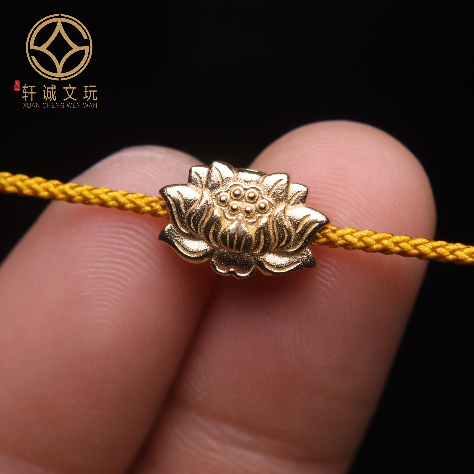 原创足银925镀金莲花莲子顶腰珠隔珠菩提手串手工串珠diy文玩配饰