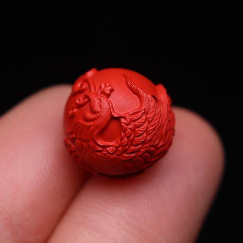 天然朱砂帝王砂凤凰孔雀珠散珠配珠隔珠金刚星月菩提手串配件配饰