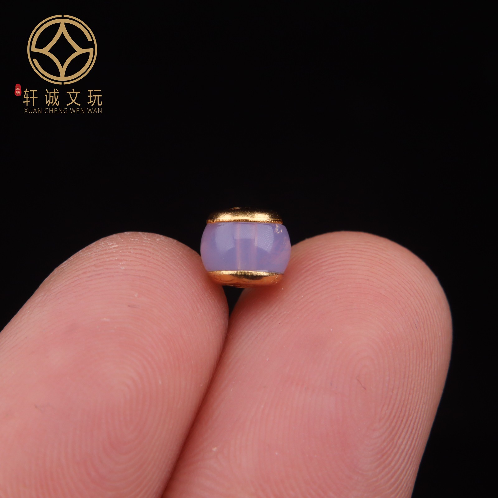 原创925银镀金紫水晶老型桶珠腰珠隔珠手工串珠diy文玩配饰配件