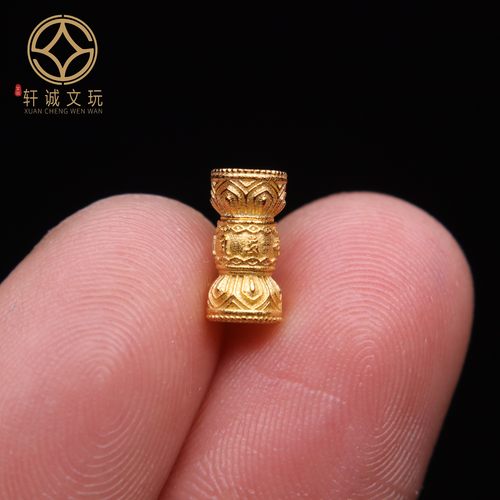 原创足银925六字真言可旋转桶珠隔珠手串串珠diy文玩配饰手串配件