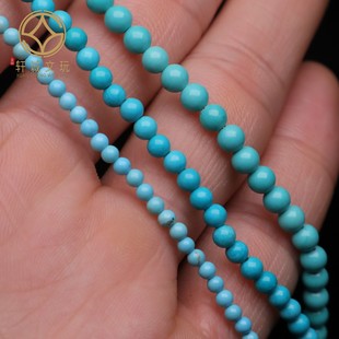 优化绿松石小米珠2.5/3.5/4mm弟子珠圆珠光珠蒙松散珠手串diy配饰