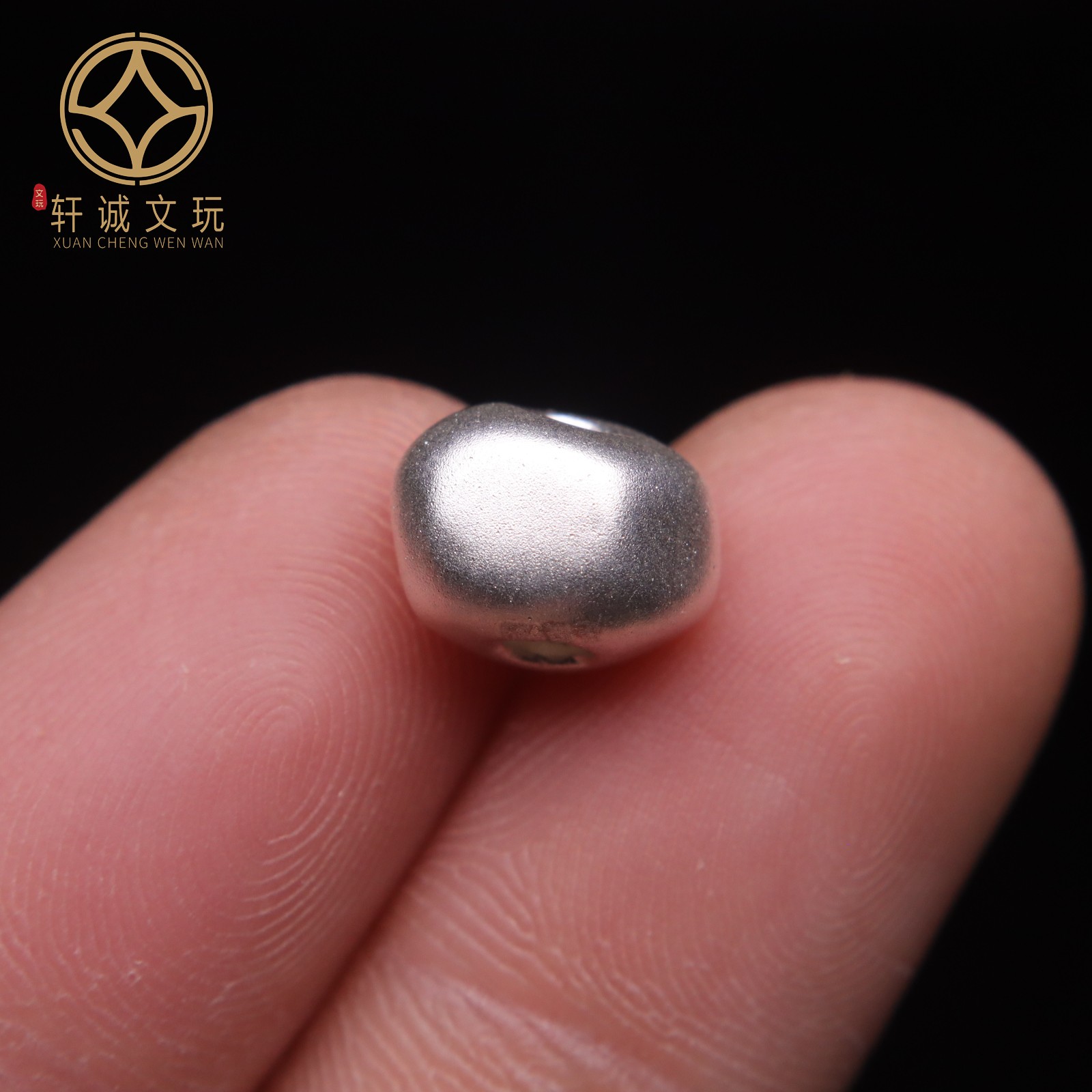 原创足银999锥型鹅蛋桶珠顶腰珠隔珠手串手工串珠编绳diy文玩配饰