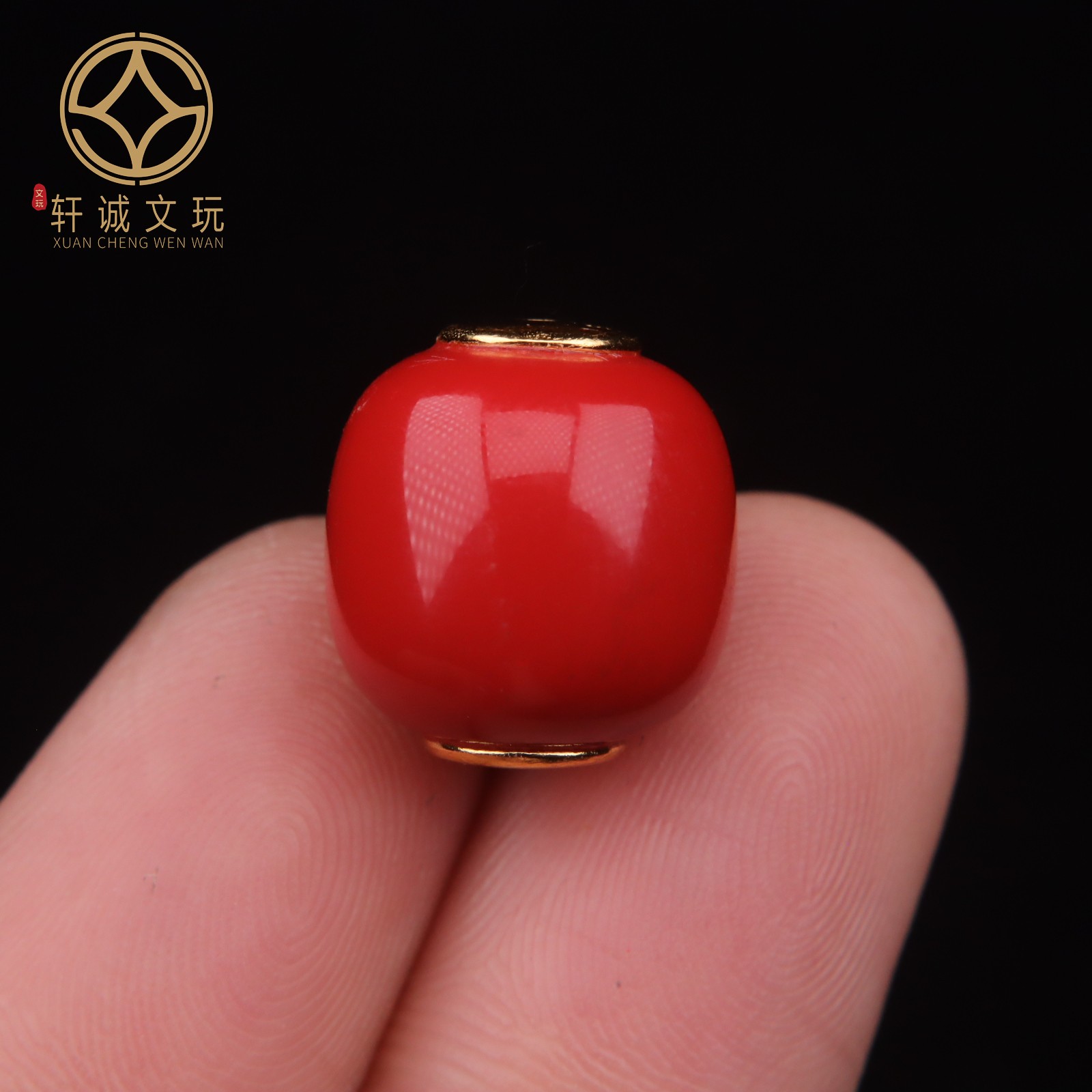 6/8/10/12/14MM天然朱砂老型桶珠天珠散珠子隔珠小配件配饰手串