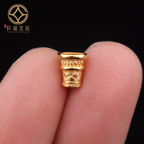 6.6MM银镀金佛塔925三通隔珠佛头串珠编绳diy文玩108手串配饰配件