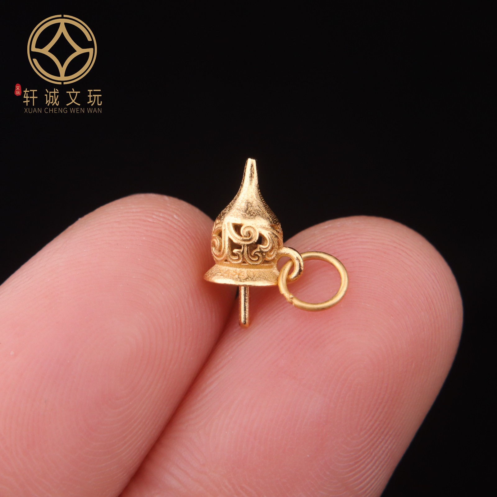 6MM925镀金葫芦佛头金刚菩提手串长串手持diy配饰配件吊坠挂件