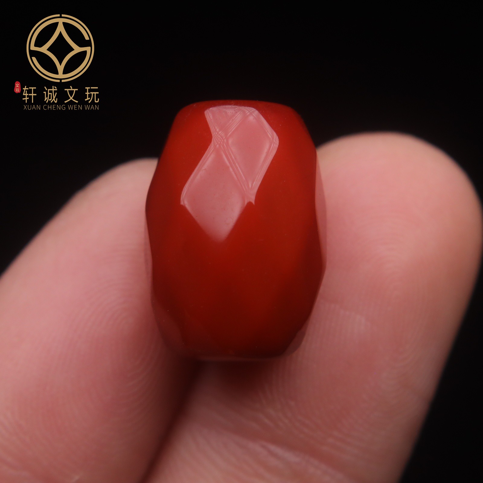 保真凉山满肉满色南红玛瑙切面刻面桶珠鼓珠桶珠珠DIY配饰配件
