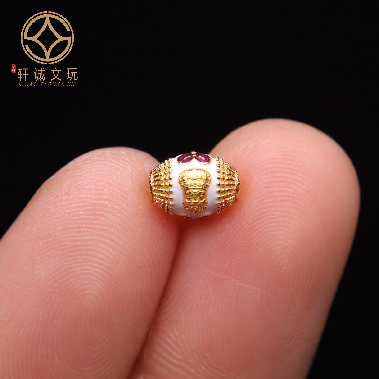 银镀金珐琅彩扎基拉姆背云桶珠隔珠diy文玩佛珠手串手链配珠配件