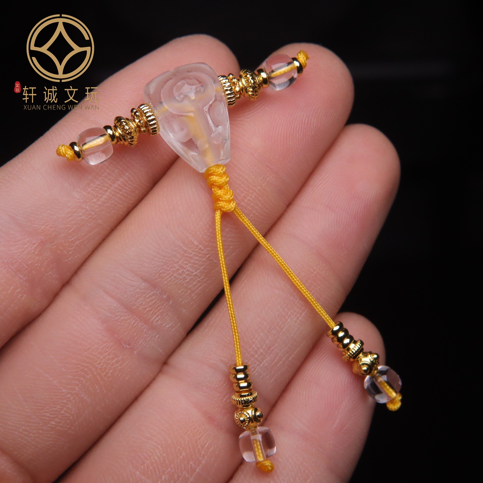 古法金配件天然水晶组合套装隔珠散珠圆珠子DIY文玩配饰配件饰品